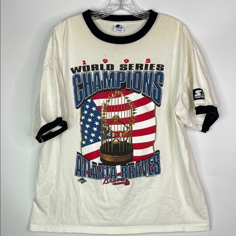 Vintage Starter Alanta Braves 1995 World Series Tshirt XL